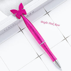 3pcs Sequin Butterfly Ballpoint Pen 1.0mm Refill Office Student Signature