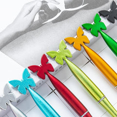 3pcs Sequin Butterfly Ballpoint Pen 1.0mm Refill Office Student Signature