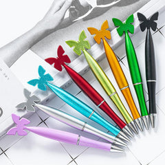 3pcs Sequin Butterfly Ballpoint Pen 1.0mm Refill Office Student Signature