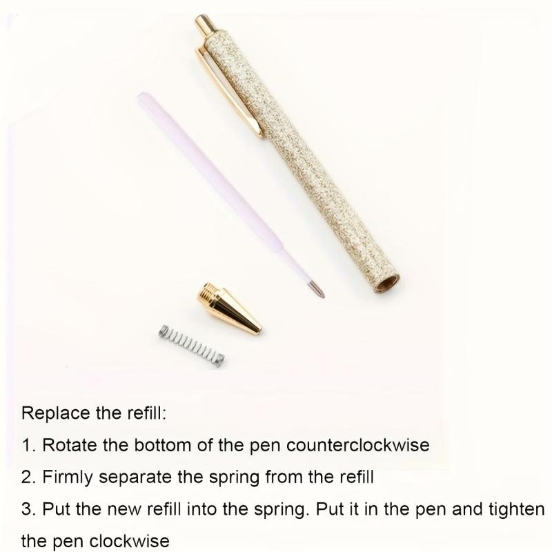 10pcs Metal Ballpoint Pen Retractable for School Office Writing