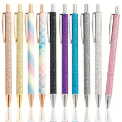 10pcs Metal Ballpoint Pen Retractable for School Office Writing