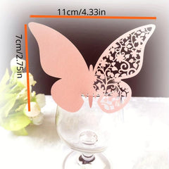 30pcs Laser Cut Butterfly Place Cards for Wedding Party