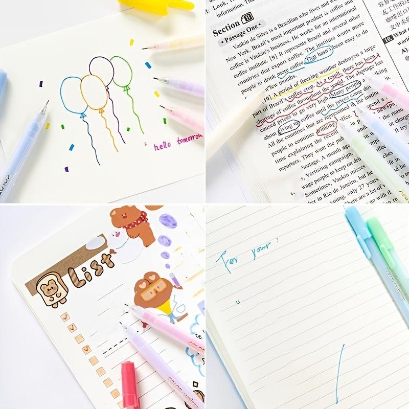 12 Piece 0.5mm Jelly Marker Pen Set for Students & Office Use
