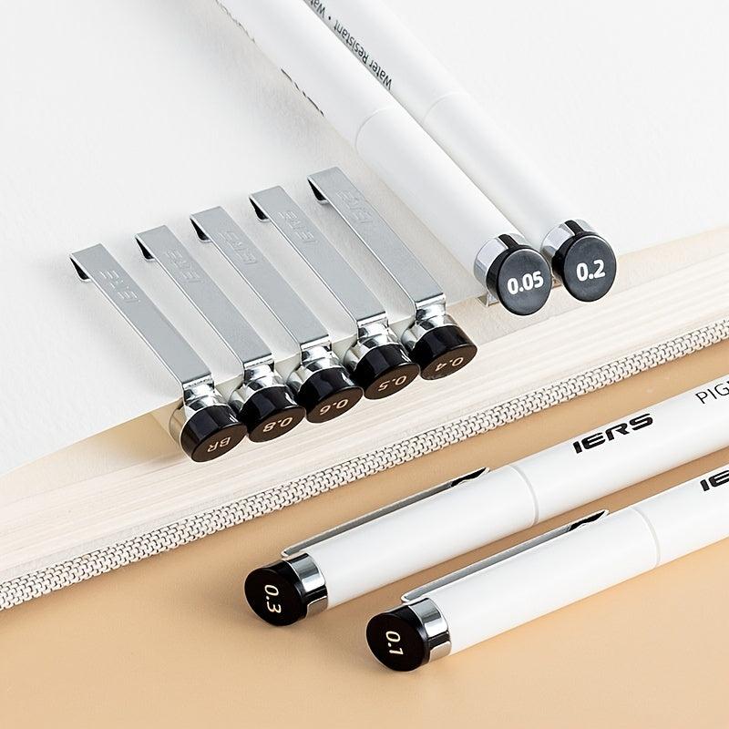9 Needle Tube Pen Set Hand painted Waterproof Hook Line Pen Art Stroke Pen