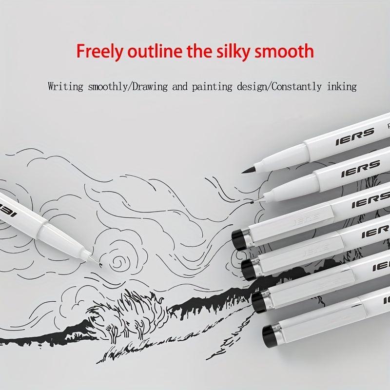 9 Needle Tube Pen Set Hand painted Waterproof Hook Line Pen Art Stroke Pen