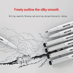 9 Needle Tube Pen Set Hand painted Waterproof Hook Line Pen Art Stroke Pen
