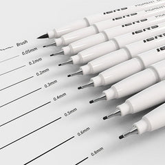 9 Needle Tube Pen Set Hand painted Waterproof Hook Line Pen Art Stroke Pen