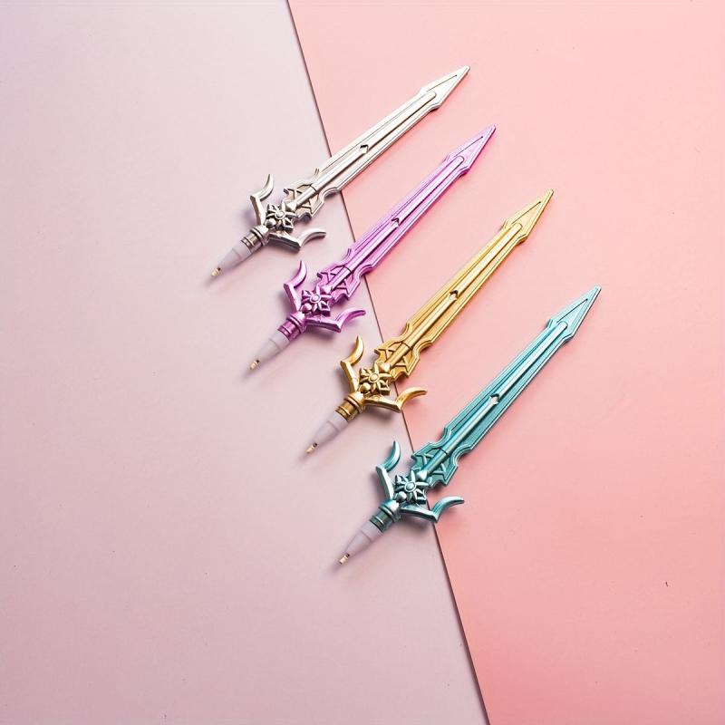 4pcs Chinese Style Hanging Stud Creative Swords Pen Needle Tube 0.55mm