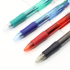 4pcs Press Four Transparent Ballpoint Pen 0.5mm Refill