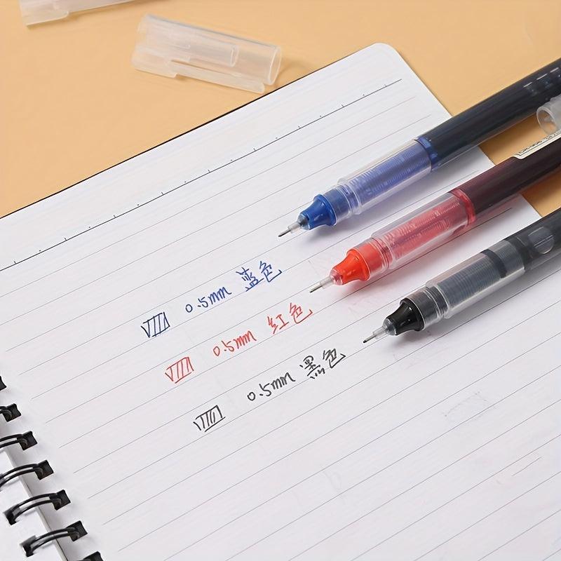 Red Liquid Quick Drying Gel Pen 0.5mm Straight Tip