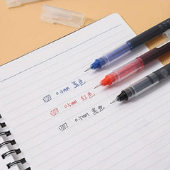 Red Liquid Quick Drying Gel Pen 0.5mm Straight Tip