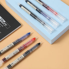 Red Liquid Quick Drying Gel Pen 0.5mm Straight Tip