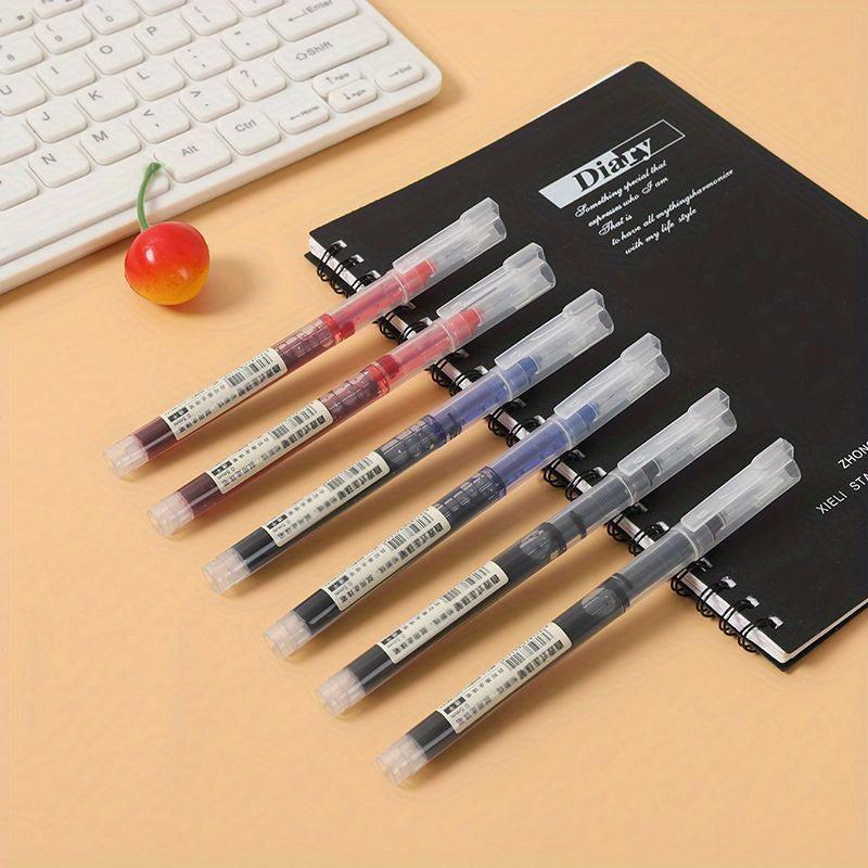 Red Liquid Quick Drying Gel Pen 0.5mm Straight Tip