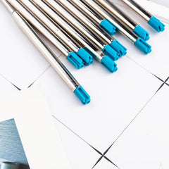 15pcs Smooth Ink 1.0mm Metal Ballpoint Pen Refill 424 Metal Refill