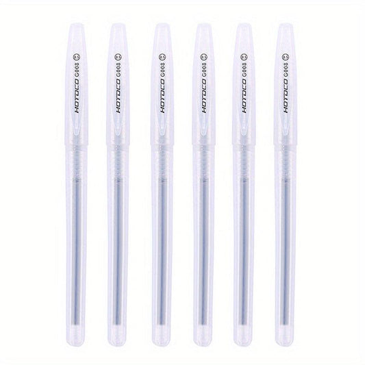 6pcs Pack 0.5mm Gel Pens - School & Office Supplies