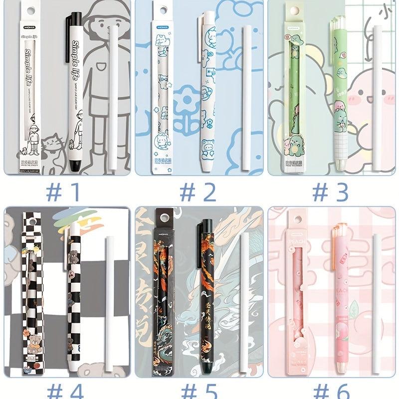 Cartoon Pen Shape Eraser, Retractable & Soft