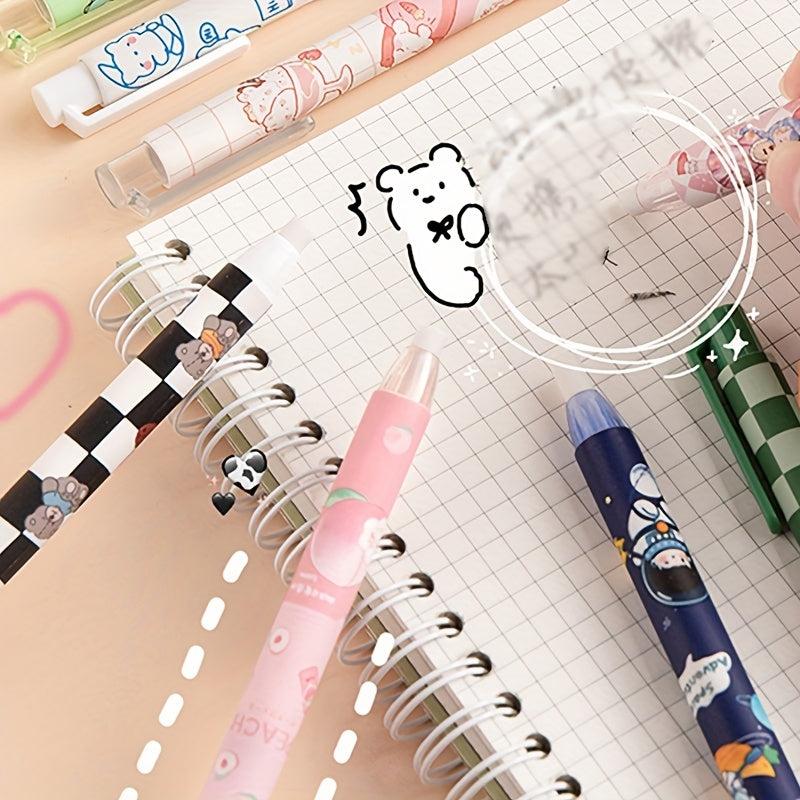 Cartoon Pen Shape Eraser, Retractable & Soft