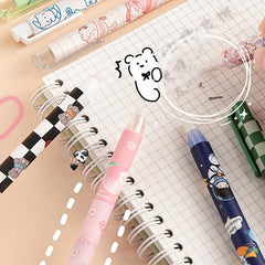 Cartoon Pen Shape Eraser, Retractable & Soft