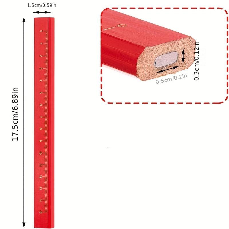 10pcs Carp Carpenter Pencils in Wooden Box for Woodworking