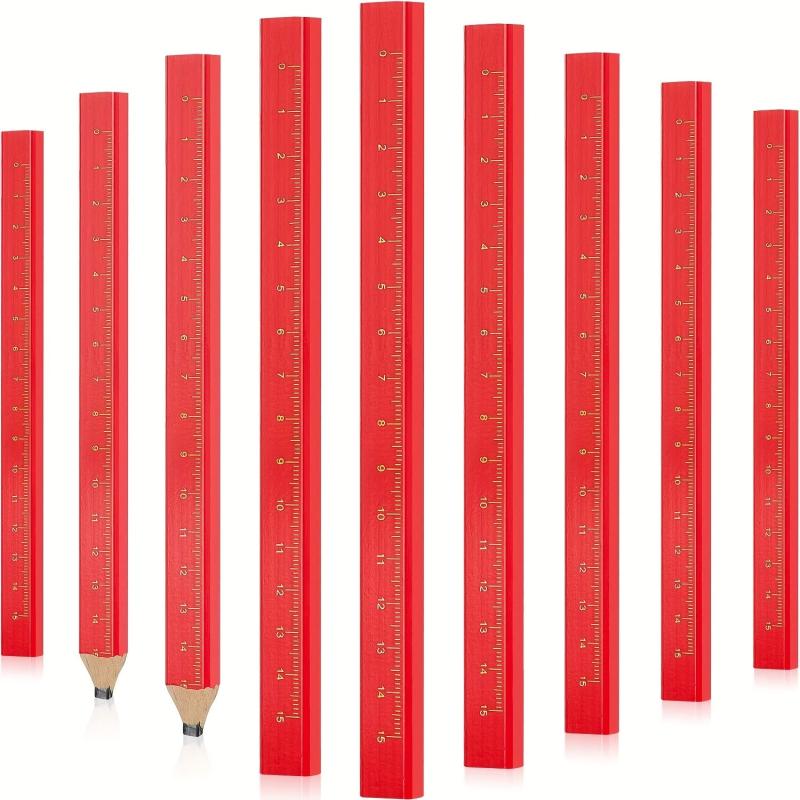 10pcs Carp Carpenter Pencils in Wooden Box for Woodworking