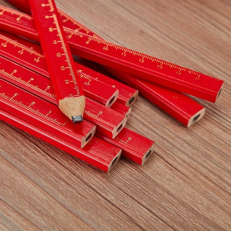 10pcs Carp Carpenter Pencils in Wooden Box for Woodworking