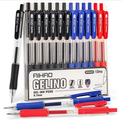 AIHAO Retractable Gel Pens Medium Point 0.7mm Assorted Ink - Smooth Writing