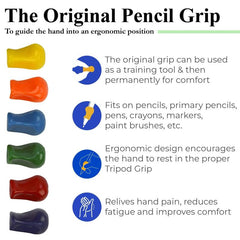 3pcs Pencil Clip Writing Aid For Left & Right Handed People Various Colors