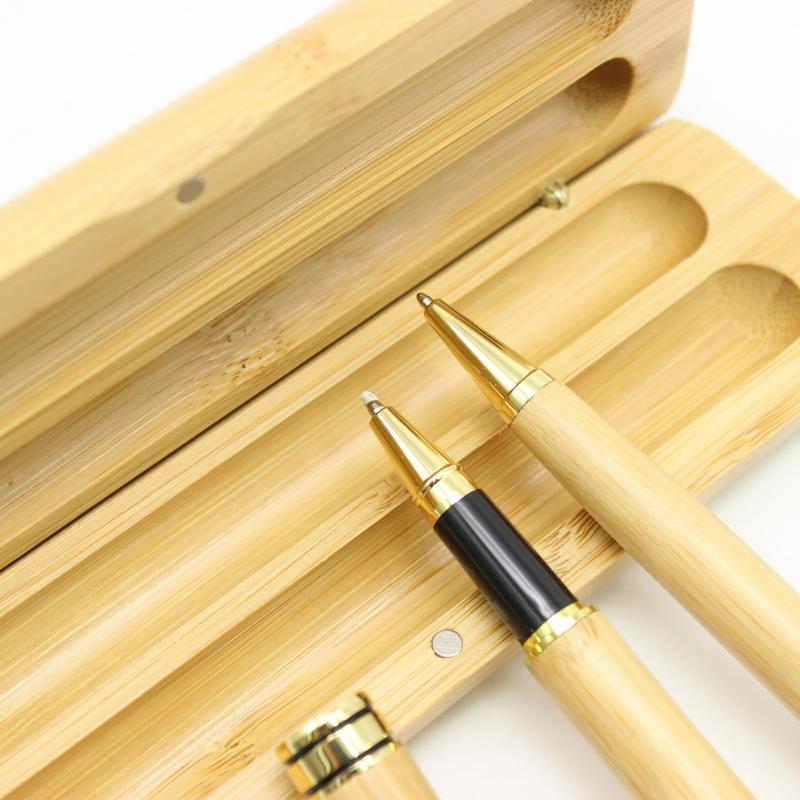 2pcs Metal Bamboo Treasure Bead Pen Pair Pen High-end Storage High Business Gift