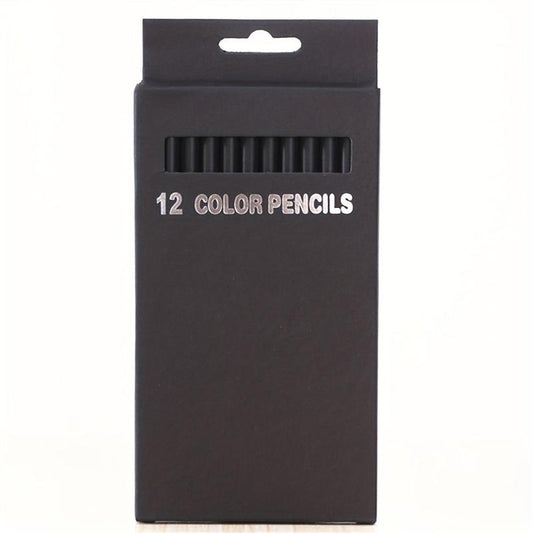 12pcs Wooden Art Drawing Pencils Set School Stationery Supplies