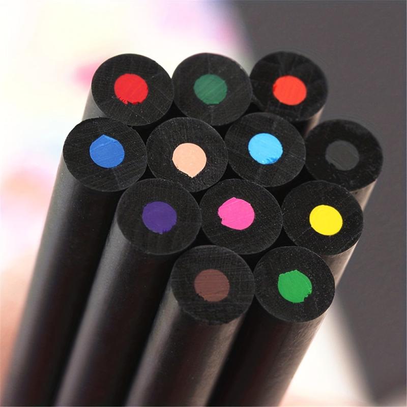 12pcs Wooden Art Drawing Pencils Set School Stationery Supplies