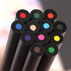 12pcs Wooden Art Drawing Pencils Set School Stationery Supplies