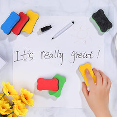 20pcs Bone Shape Mini Dry Erasers for Whiteboards, Classroom, Home & Office