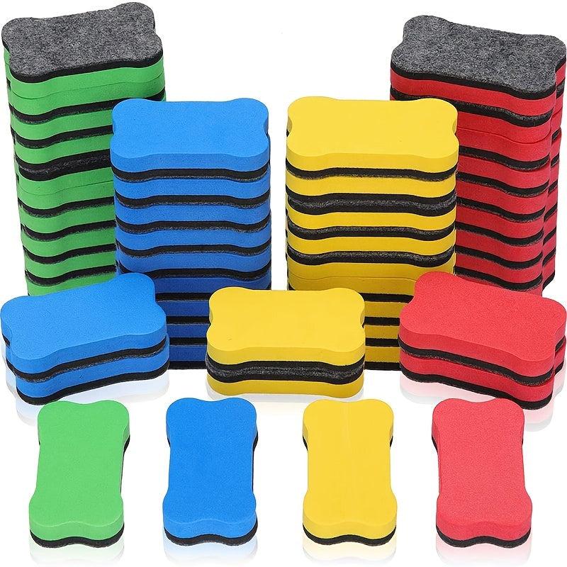 20pcs Bone Shape Mini Dry Erasers for Whiteboards, Classroom, Home & Office