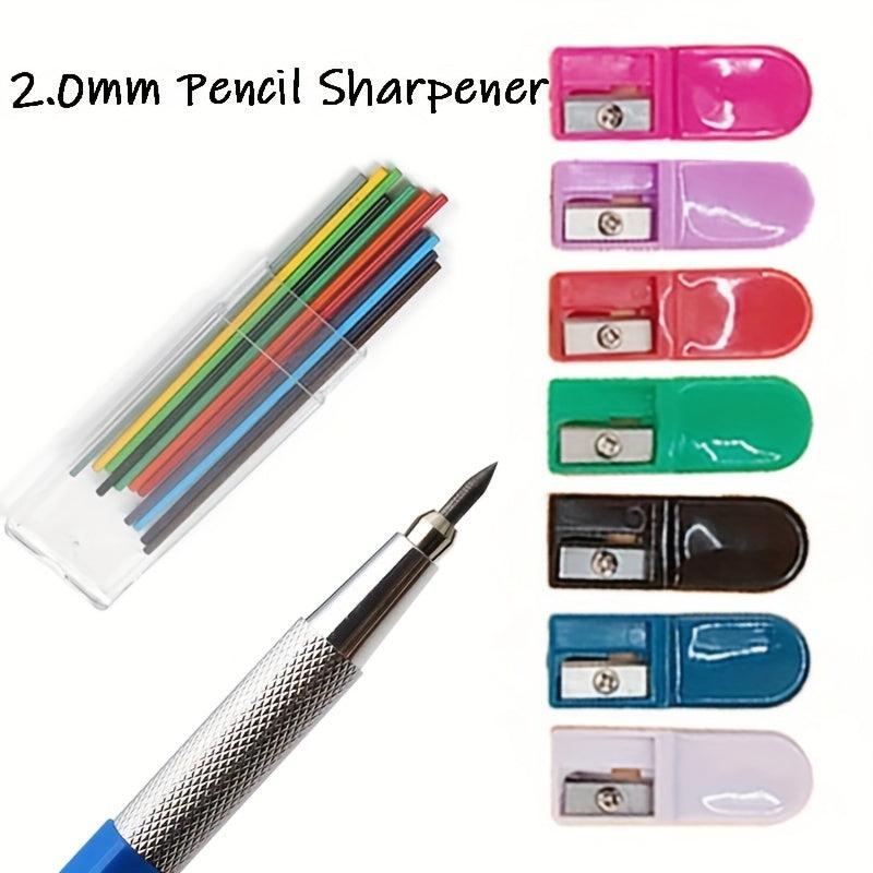 10pcs 2.0mm Mechanical Pencil Sharpener Mini Multicolour School Stationery