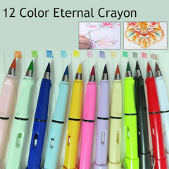 12pcs Colorful Eternity Pencil Erasable Lead Pencil Pen No Sharpening