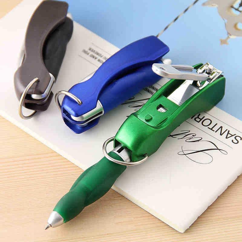 Portable Multifunctional Key Chain Pen & Nail Clippers
