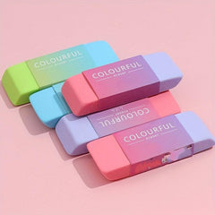 2pcs Rainbow Eraser for Students No Trace Large Stationery