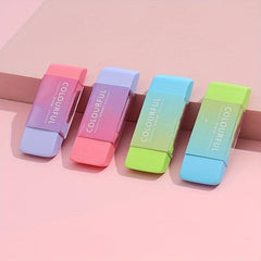 2pcs Rainbow Eraser for Students No Trace Large Stationery