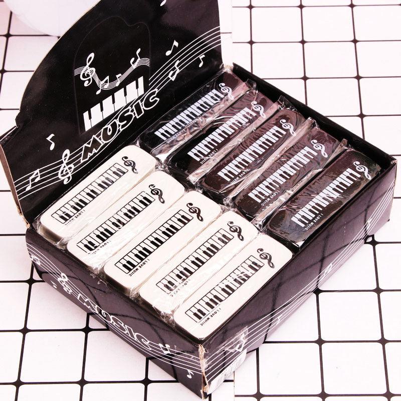 Piano Pattern Pencil Erasers For Students and Office Supplies