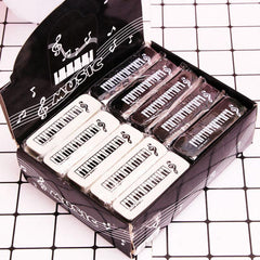 Piano Pattern Pencil Erasers For Students and Office Supplies