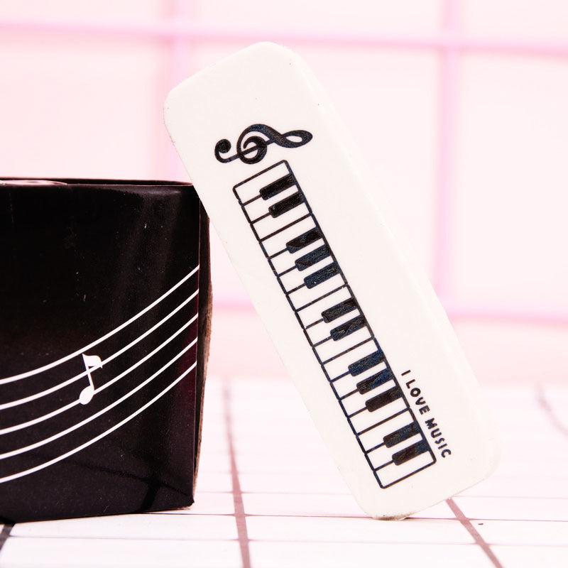 Piano Pattern Pencil Erasers For Students and Office Supplies