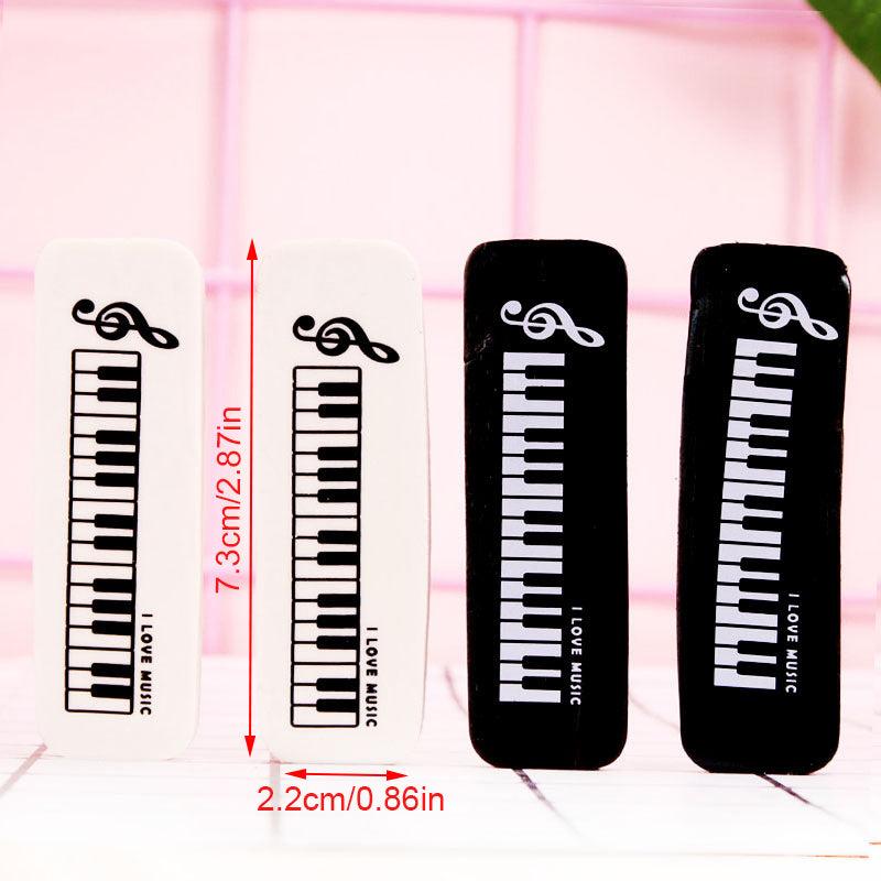 Piano Pattern Pencil Erasers For Students and Office Supplies