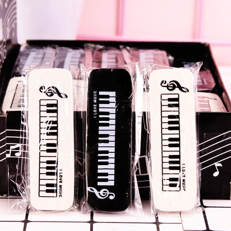 Piano Pattern Pencil Erasers For Students and Office Supplies