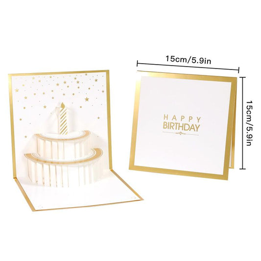 Creative Birthday Greeting Card 3D Hollow Paper Carving Blessing Gift