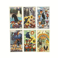 Crow Tarot Cards for Family Celebrations Divination + Guide Booklet