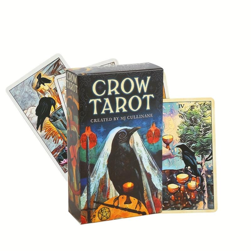 Crow Tarot Cards for Family Celebrations Divination + Guide Booklet