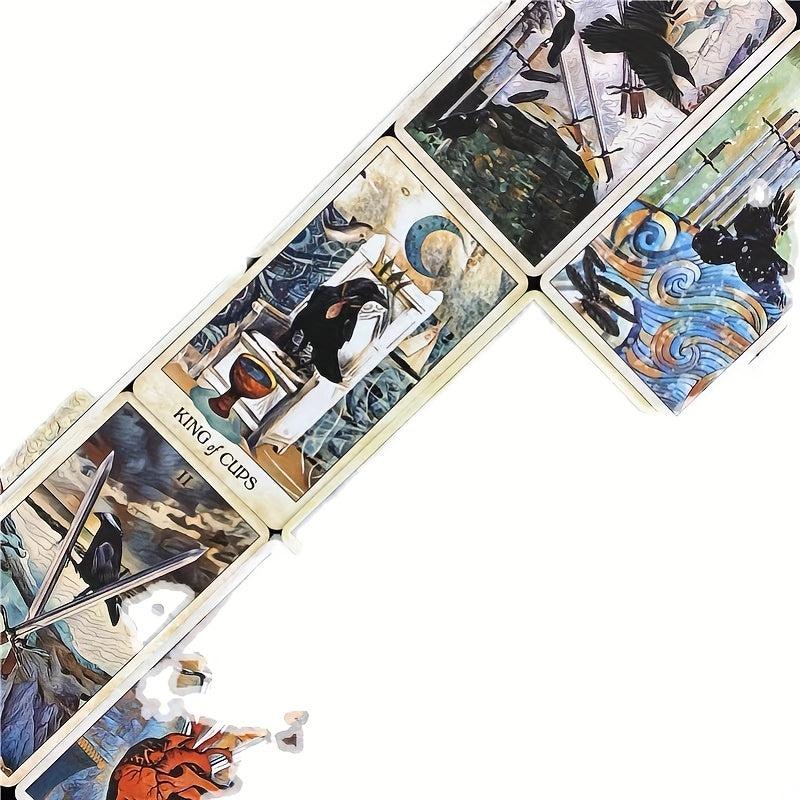 Crow Tarot Cards for Family Celebrations Divination + Guide Booklet