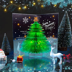 3D Pop Up Christmas Tree Card A Sparkling Fantasy Greeting & Blessing Gift