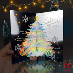 3D Pop Up Christmas Tree Card A Sparkling Fantasy Greeting & Blessing Gift