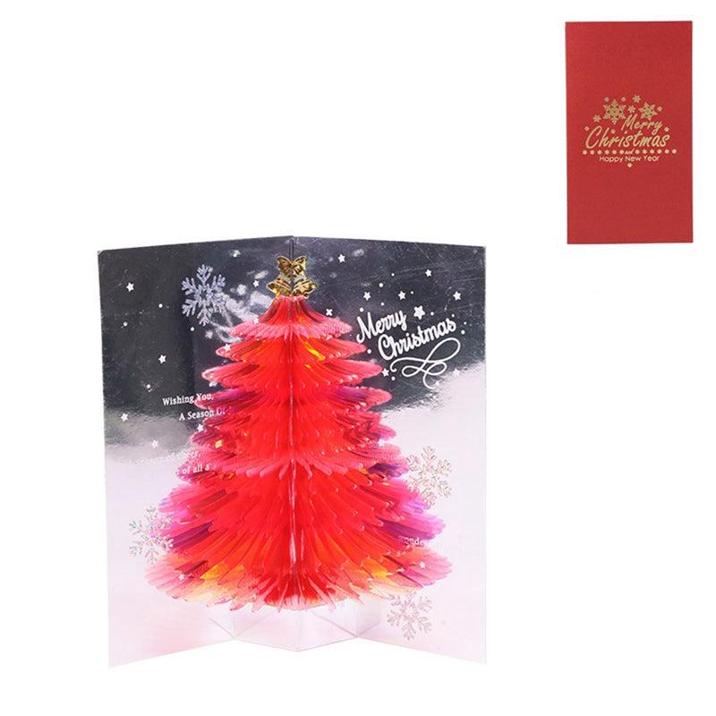 3D Pop Up Christmas Tree Card A Sparkling Fantasy Greeting & Blessing Gift